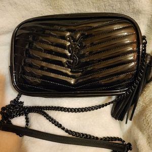 YSL Lou Matelassé Patent Leather Camera Crossbody Bag